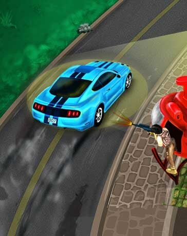 Highway Chase Action Arcade Shooting Game View