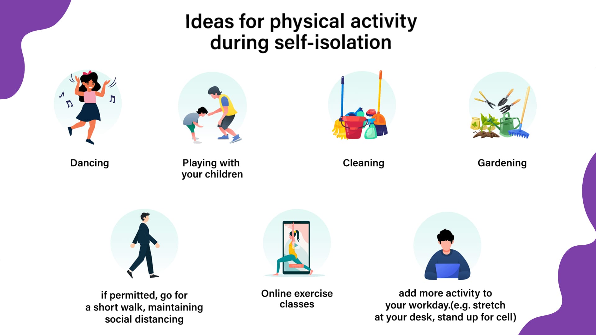 Ideas for Physical Activity during Self-Isolation