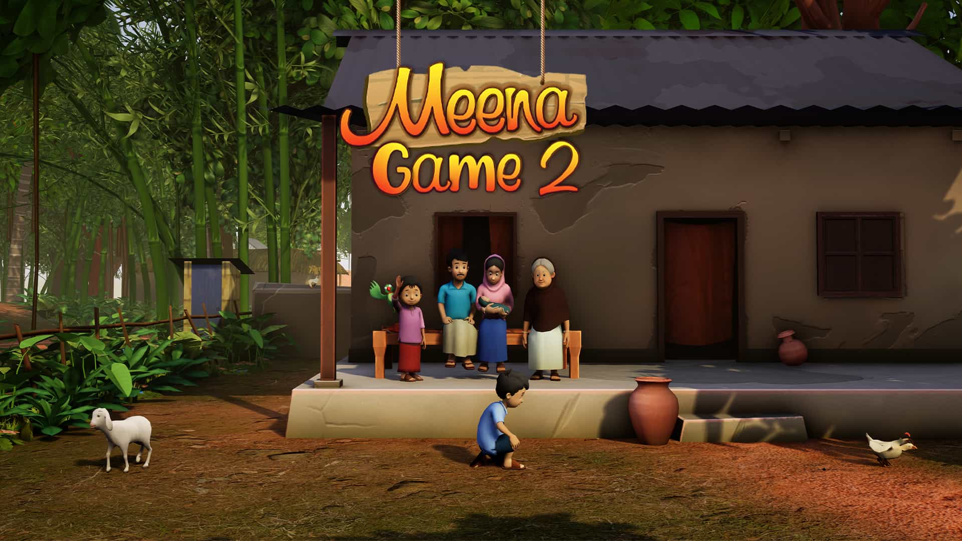 meena on her village home with full family in meena game 2 poster