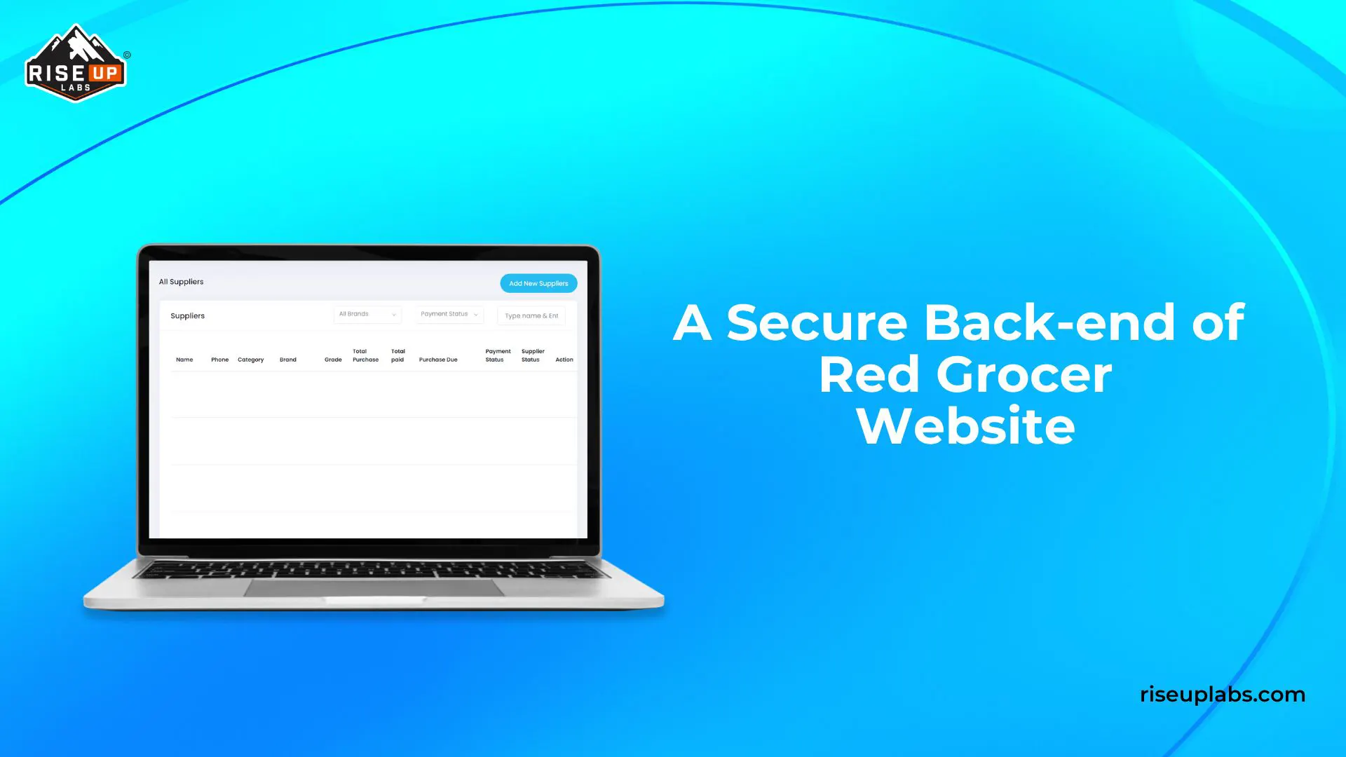 Back-end of Red Grocer website