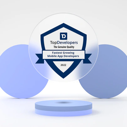 Fastest Growing Mobile App Developer Company Recognition Badge of Riseup Labs