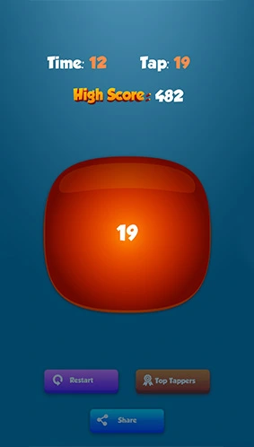 Score screenshot of Speed Tapping game